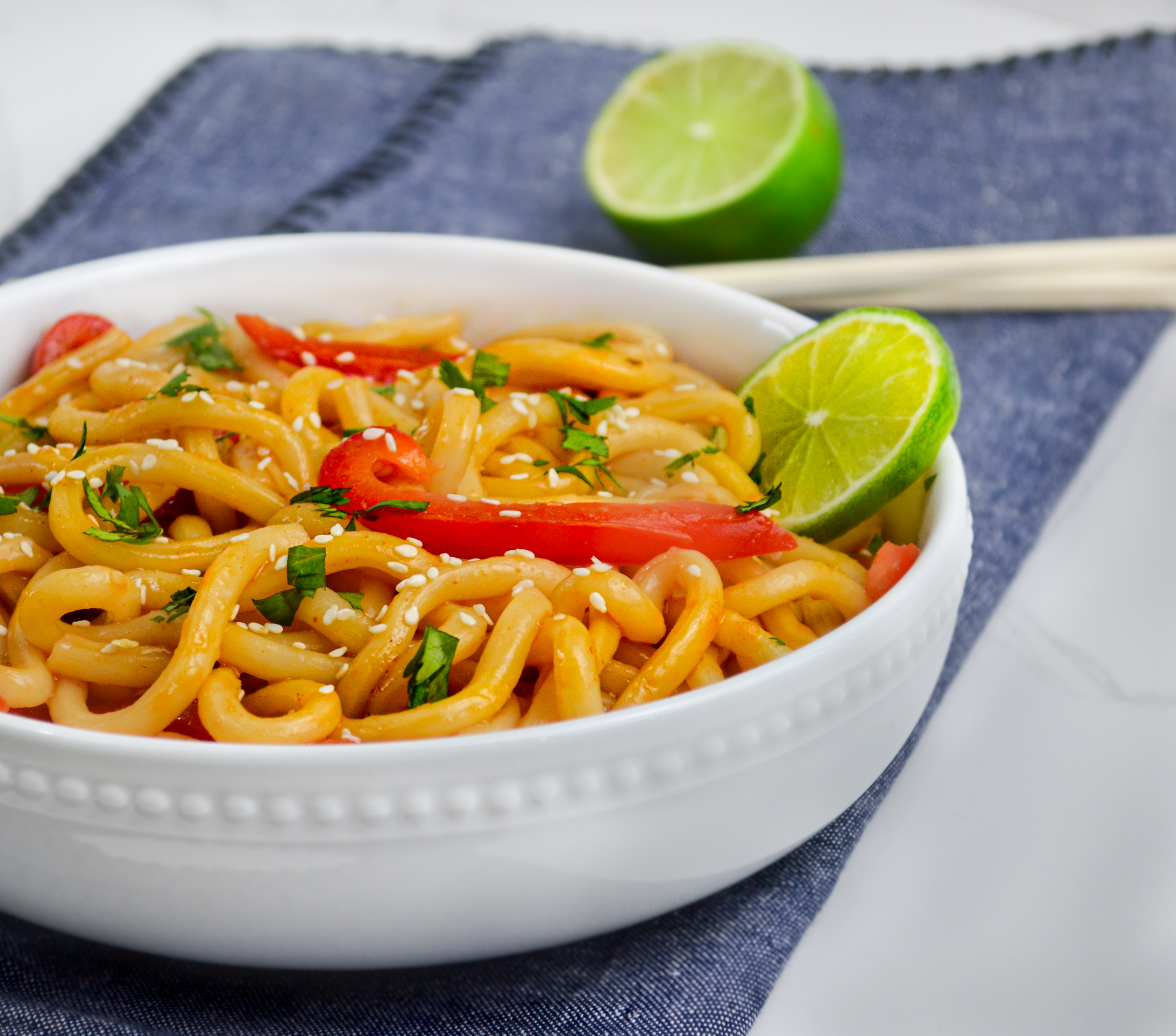 Spicy Sesame Udon Noodles