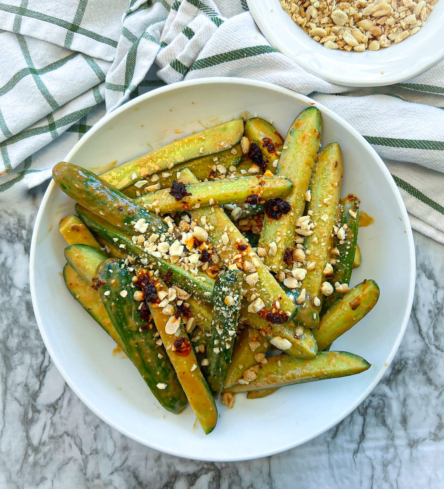 Quick Crunchy Chili Peanut Cucumber Salad Recipe